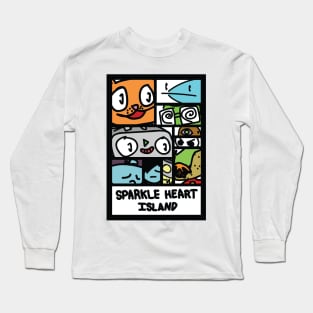 Sparkle Heart Island Comic Cover Long Sleeve T-Shirt